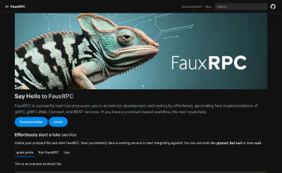 Screenshot or logo of FauxRPC