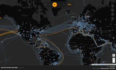 Screenshot of Internet Infrastructure Map