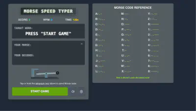 Screenshot of morse.kmcd.dev game