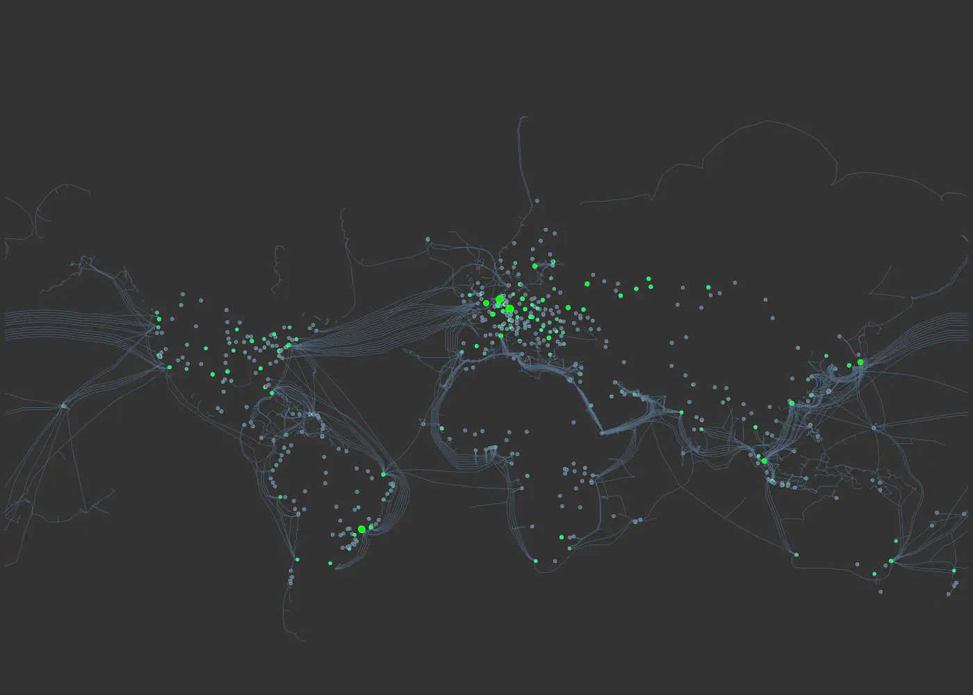 Map of the Internet (no country lines)