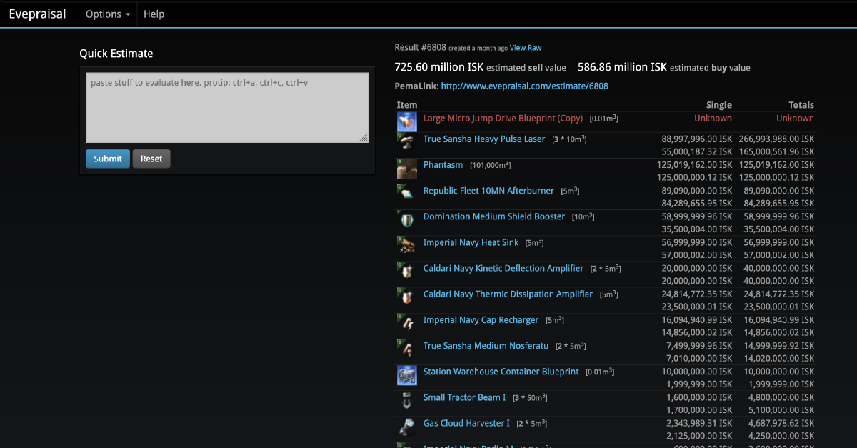 What the appraisal page looked like in 2013